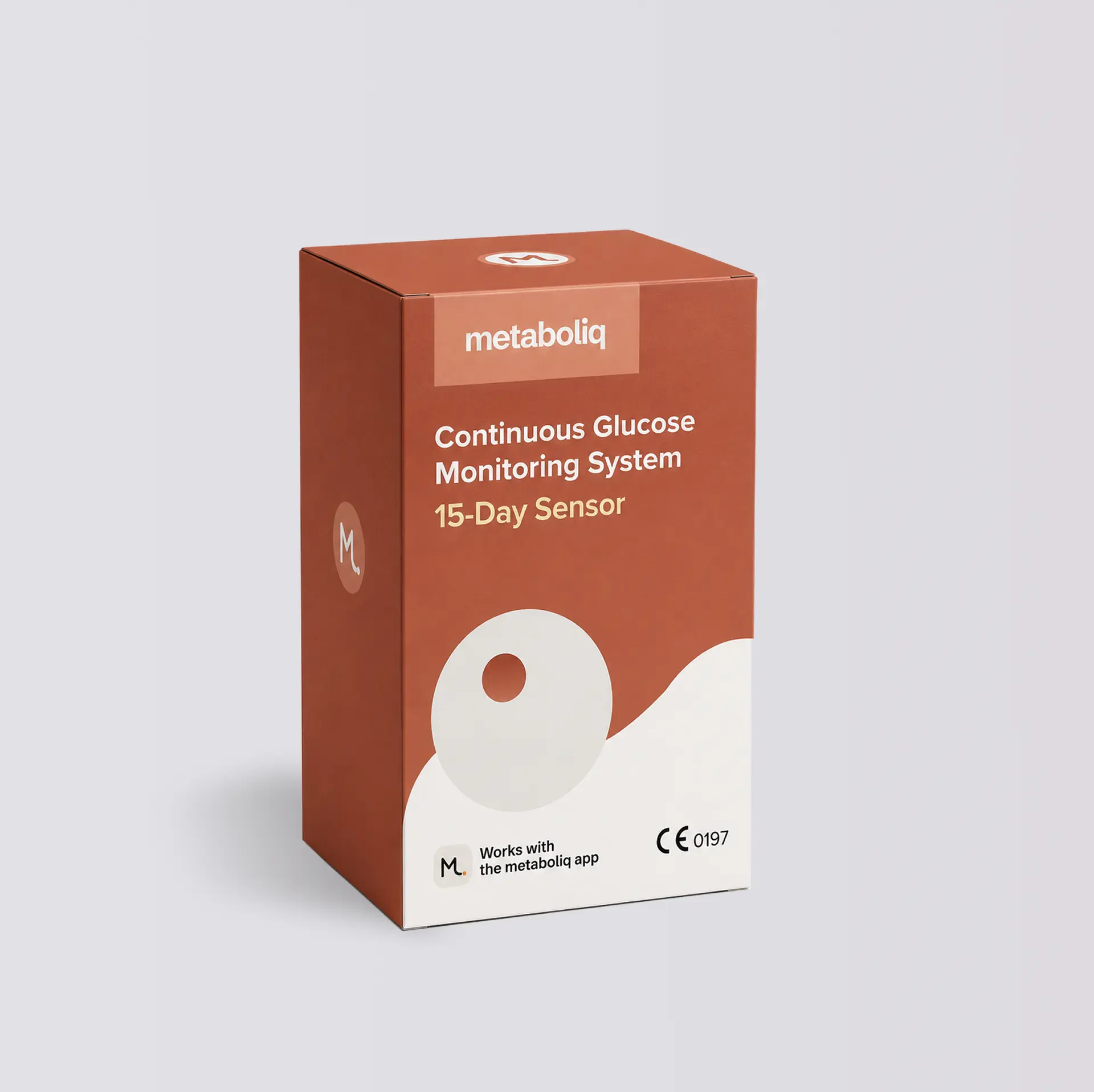 CGM Sensor
(15-day)
 — Metaboliq studio product render