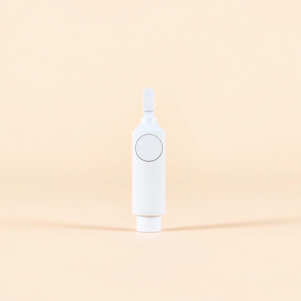 Metaboliq CGM sensor studio render on ivory background