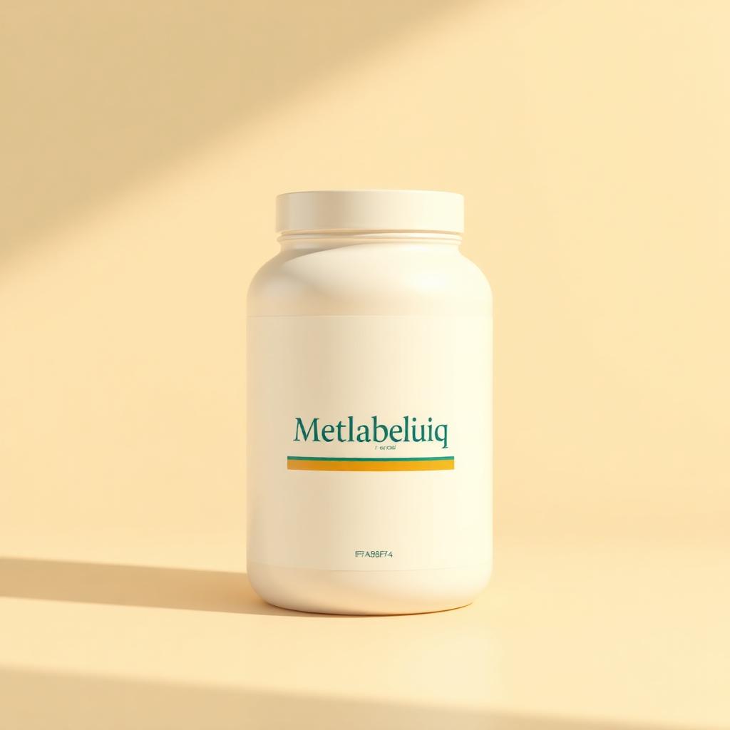 Skin Elasticity Collagen — Metaboliq studio product render on ivory background