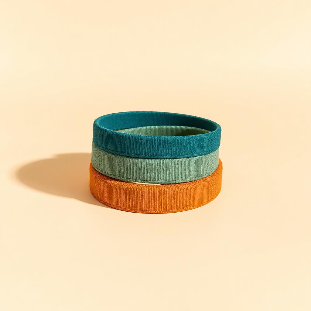 Fabric Loop Bands — Metaboliq studio product render on ivory background