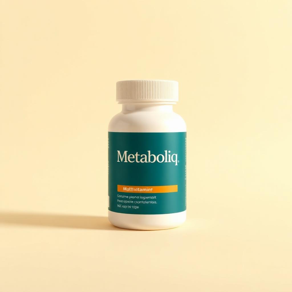 Daily Multivitamin — Metabolic — Metaboliq studio product render on ivory background