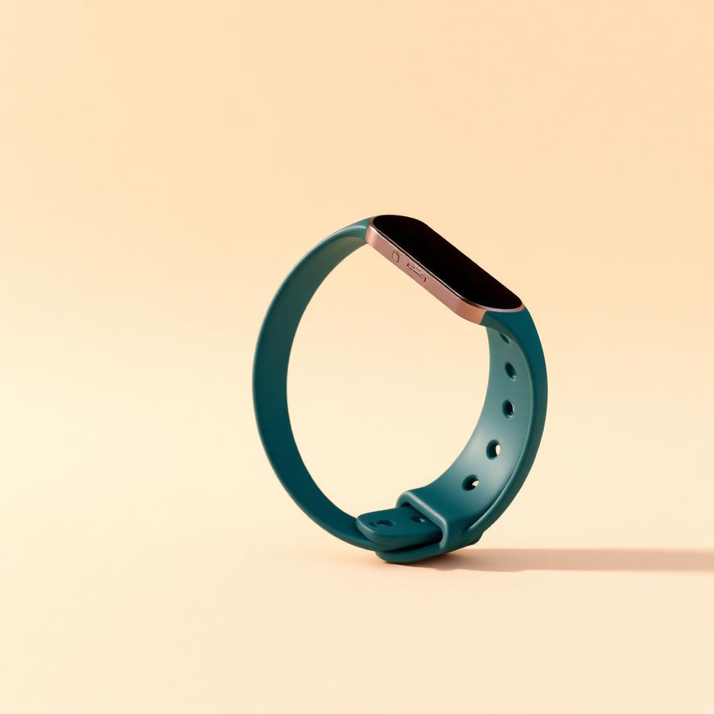 Fitness Tracker Band — Metaboliq studio product render on ivory background